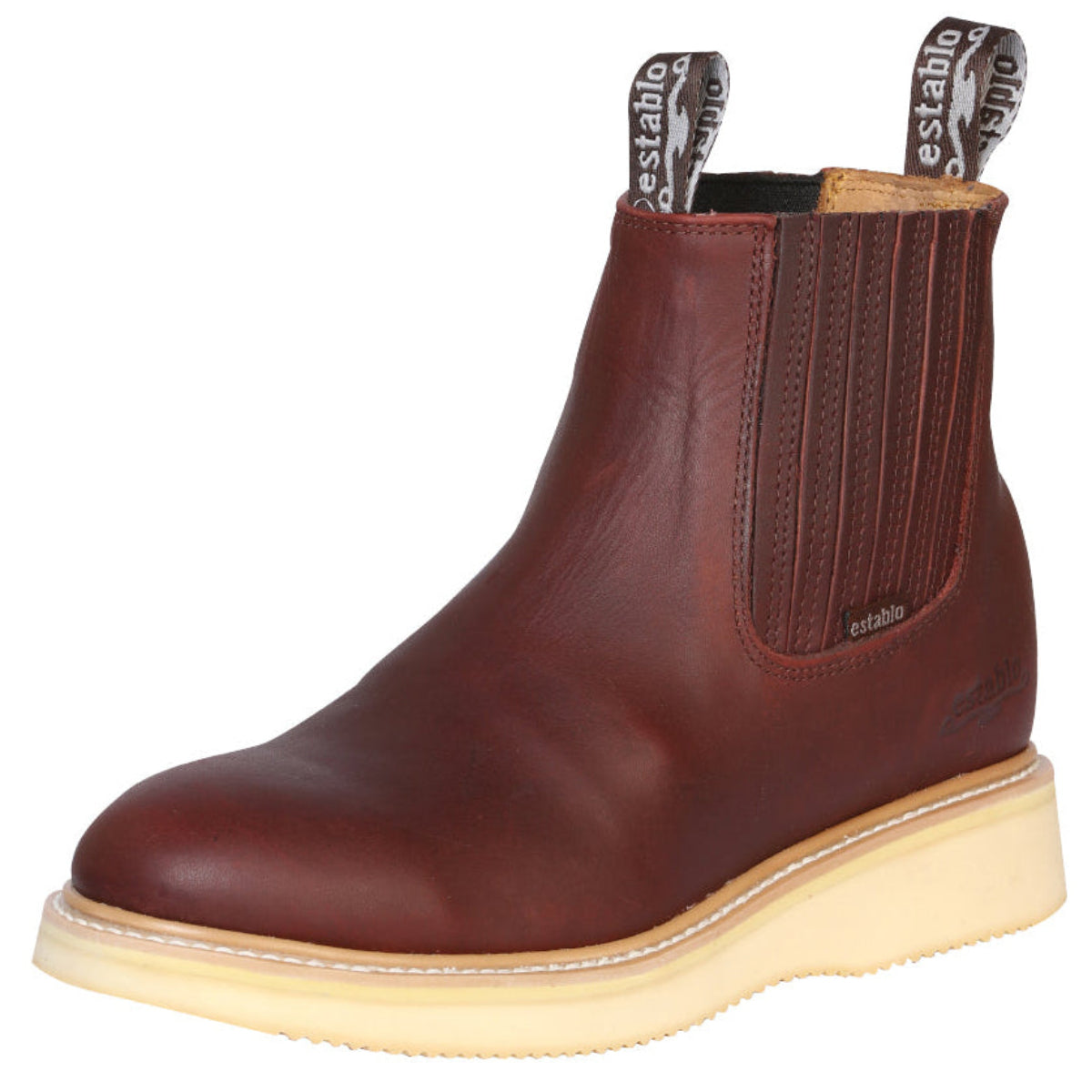 Establo Genuine Leather Mil Rayas Work Boots - Soft Toe (Shedron)