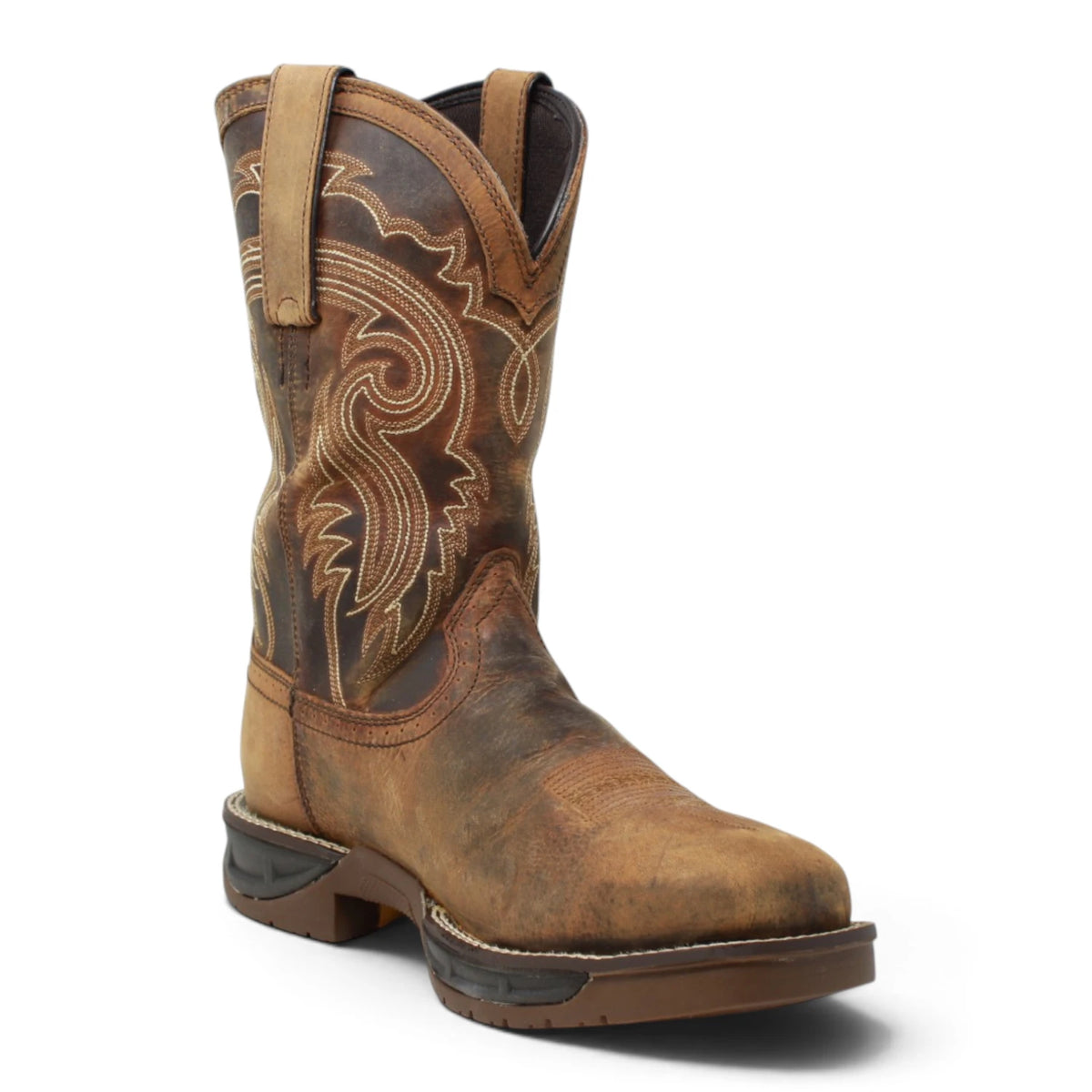 Acero Men´s Genuine Leather Square Toe Work Boot - Tan - Side View