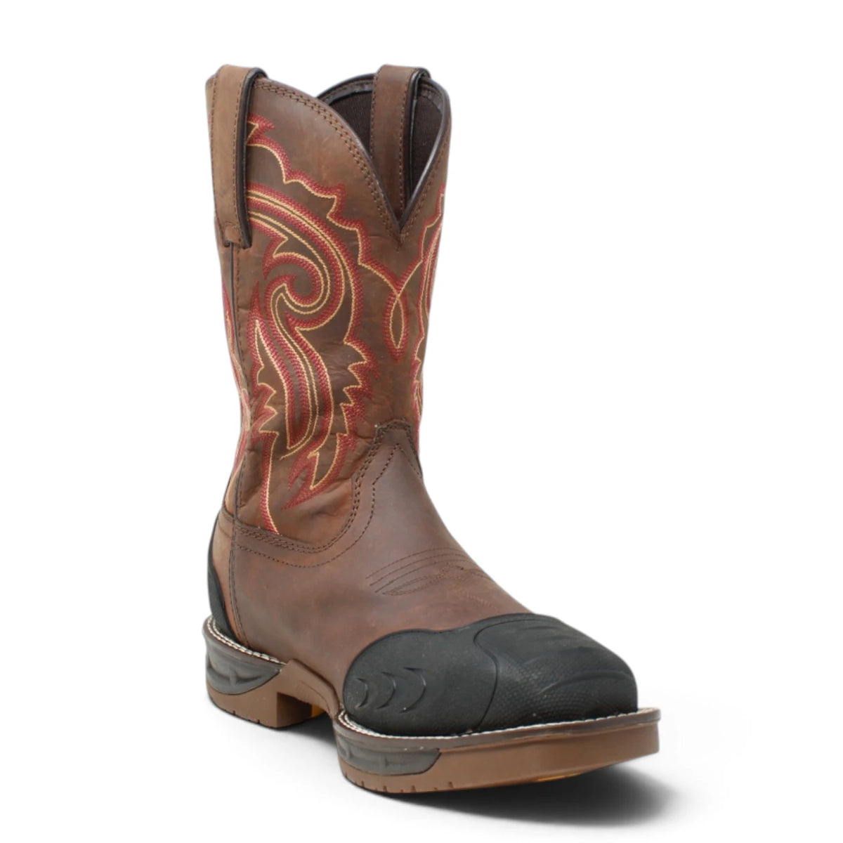 Acero Men´s Genuine Leather Square Toe Farmers Work Boot - Mid Brown - Side View
