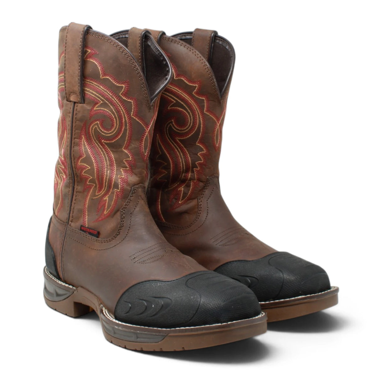Acero Men´s Genuine Leather Square Toe Farmers Work Boot - Mid Brown - Pair Side View