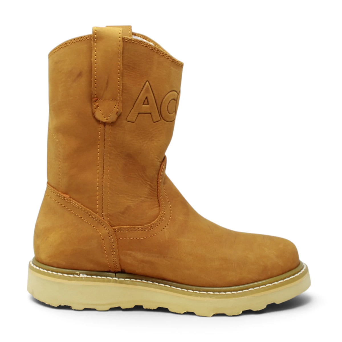 Acero Men´s Genuine Leather Round Roper Toe with Rhino Camel Sole Work Boot - Crazy Honey - Right Side View