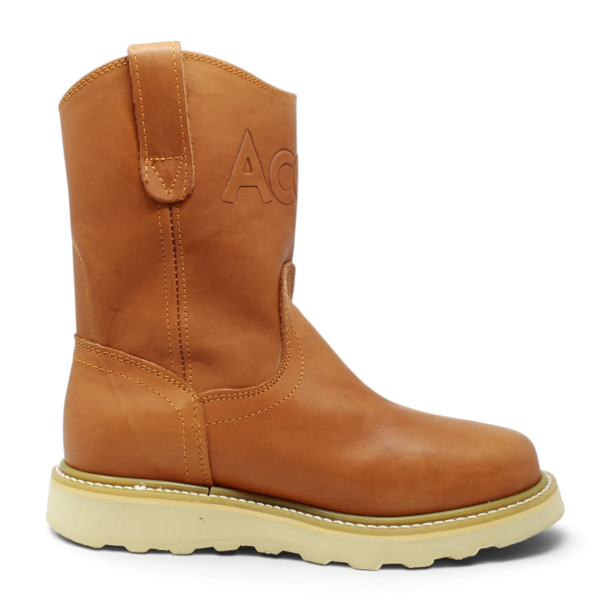Acero Men´s Genuine Leather Round Roper Toe with Oasis Sole Work Boot - Grasso Tan - Right Side View