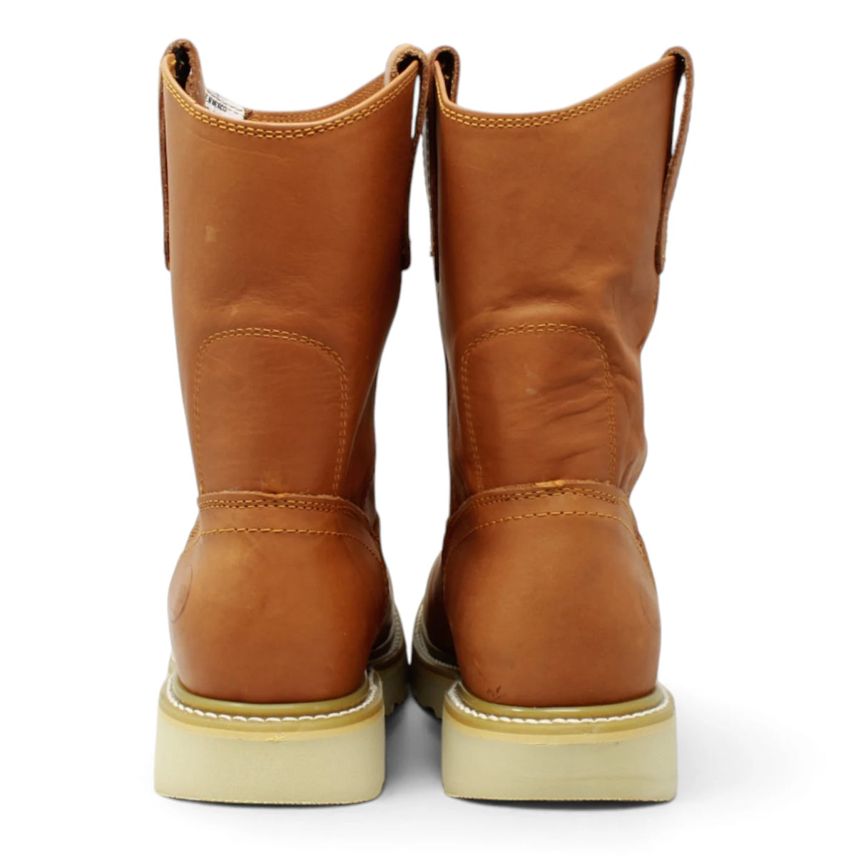 Acero Men´s Genuine Leather Round Roper Toe with Oasis Sole Work Boot - Grasso Tan - Pair Back View