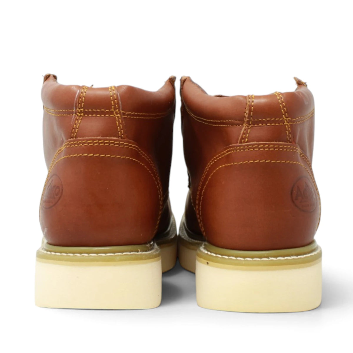 Acero Men´s Genuine Leather Moc Toe Borce Bordo Work Boot - Grasso Honey - Pair Back View