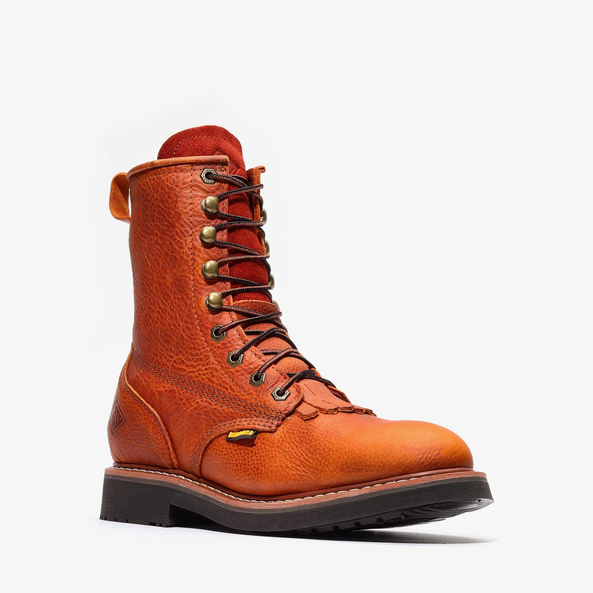 Bonanza Men´s Rancher Classic 8" Lacer Round Toe Work Boots - Light Brown - Side View