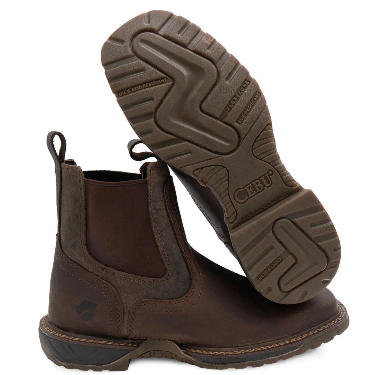 Cebu BC Thunder Chelsea Square Toe Work Boots - Soft Toe
