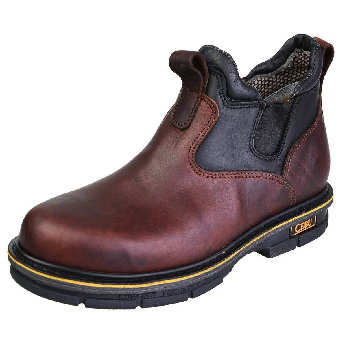 Cebu Slip On Light Weight 6" Ankle Work Boots - Soft Toe