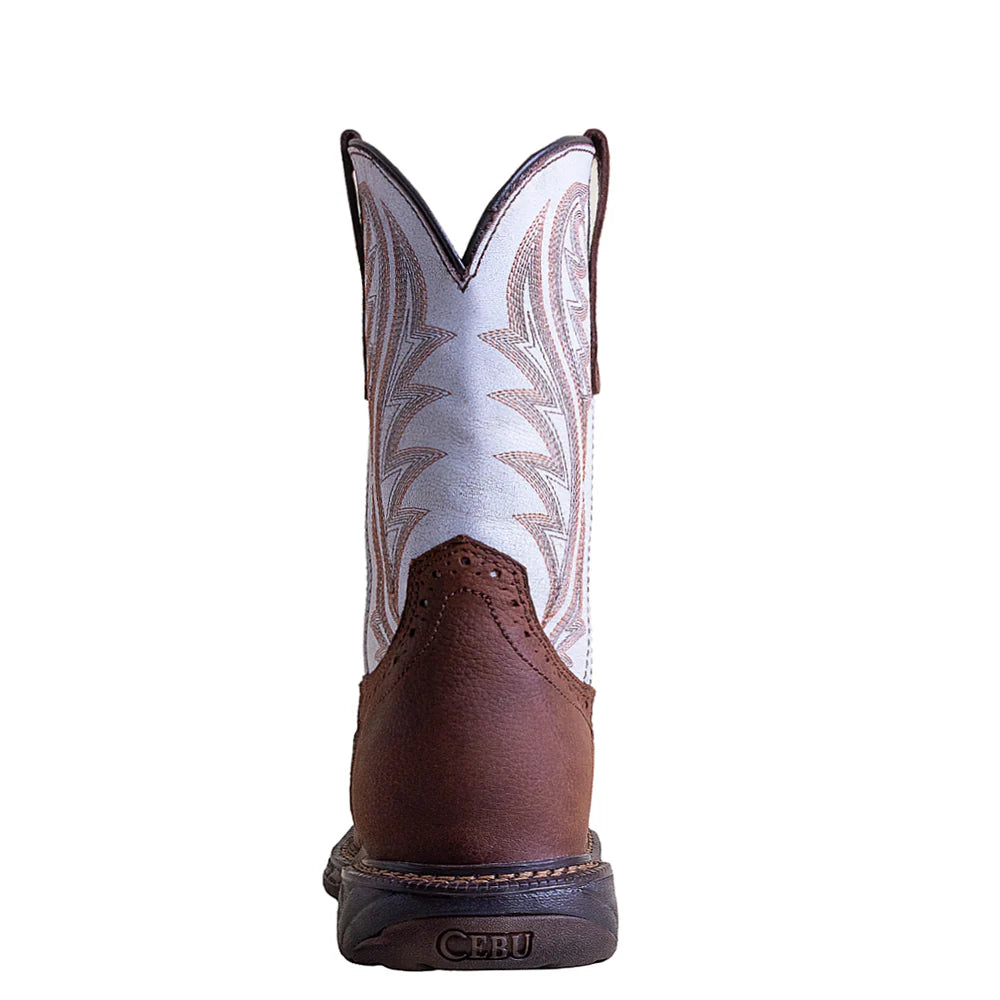 Cebu Comanche 10" Square Toe Western Work Boots - Soft Toe