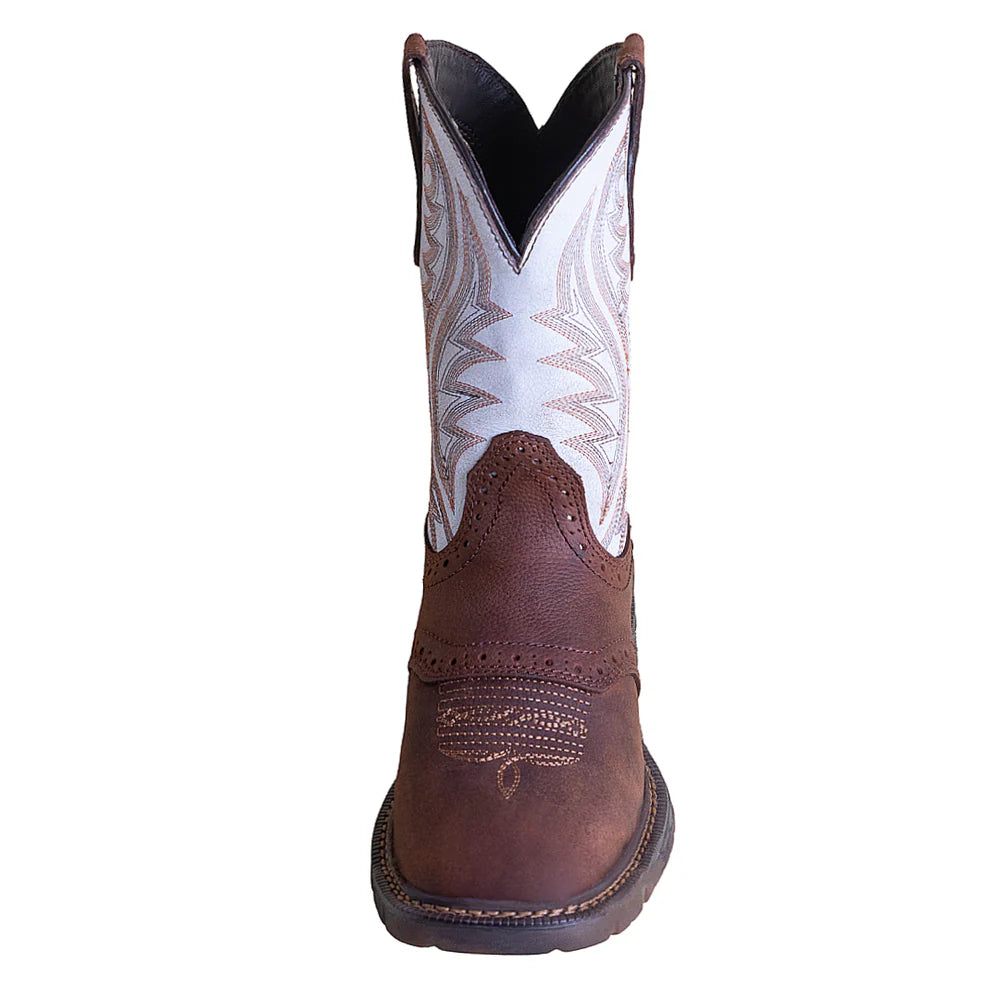 Cebu Comanche 10" Square Toe Western Work Boots - Soft Toe