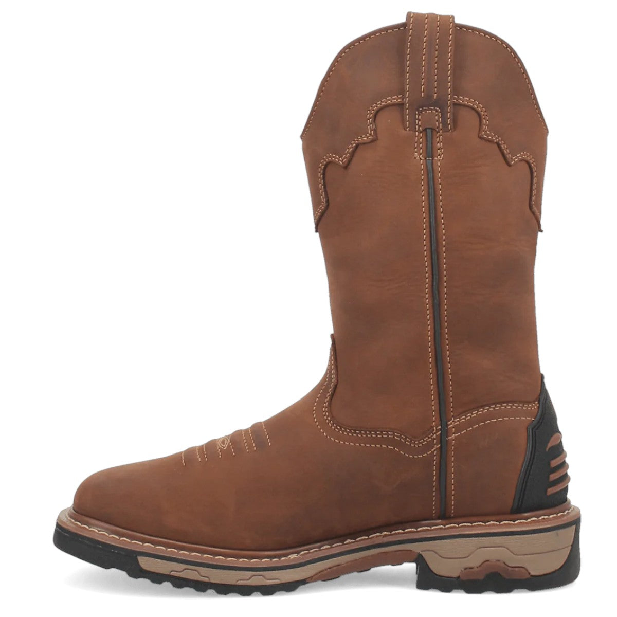 Dan Post Men´s Blayde Waterproof Leather Steel Toe Work Boots - Saddle Tan - Left Side View