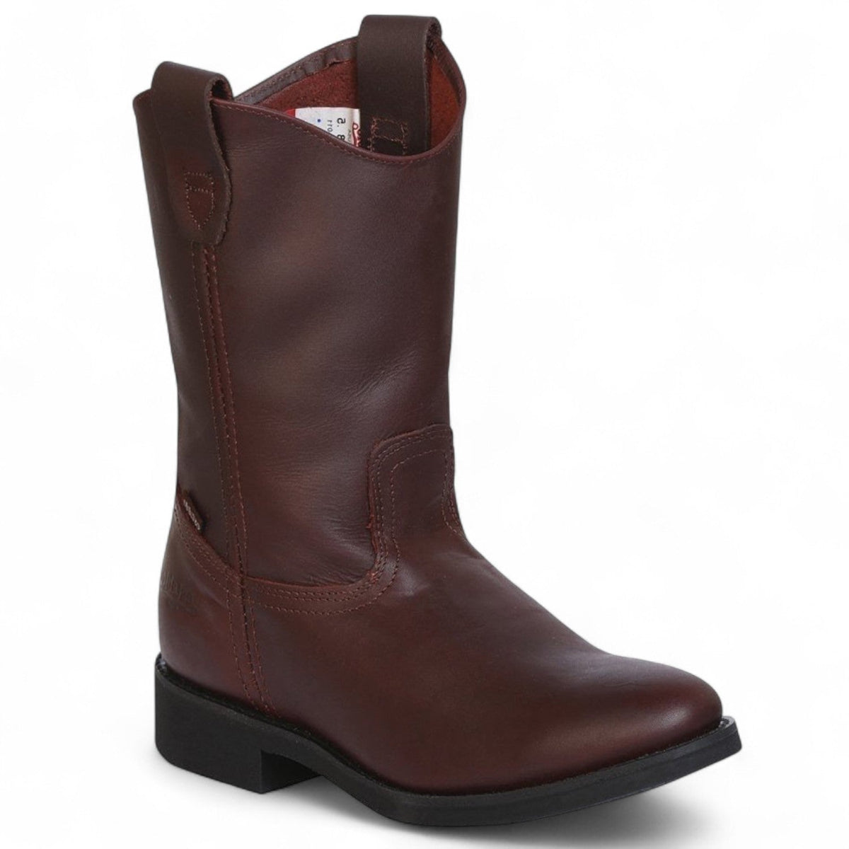 Establo Genuine Leather Pull-On Work Boots - Soft Toe