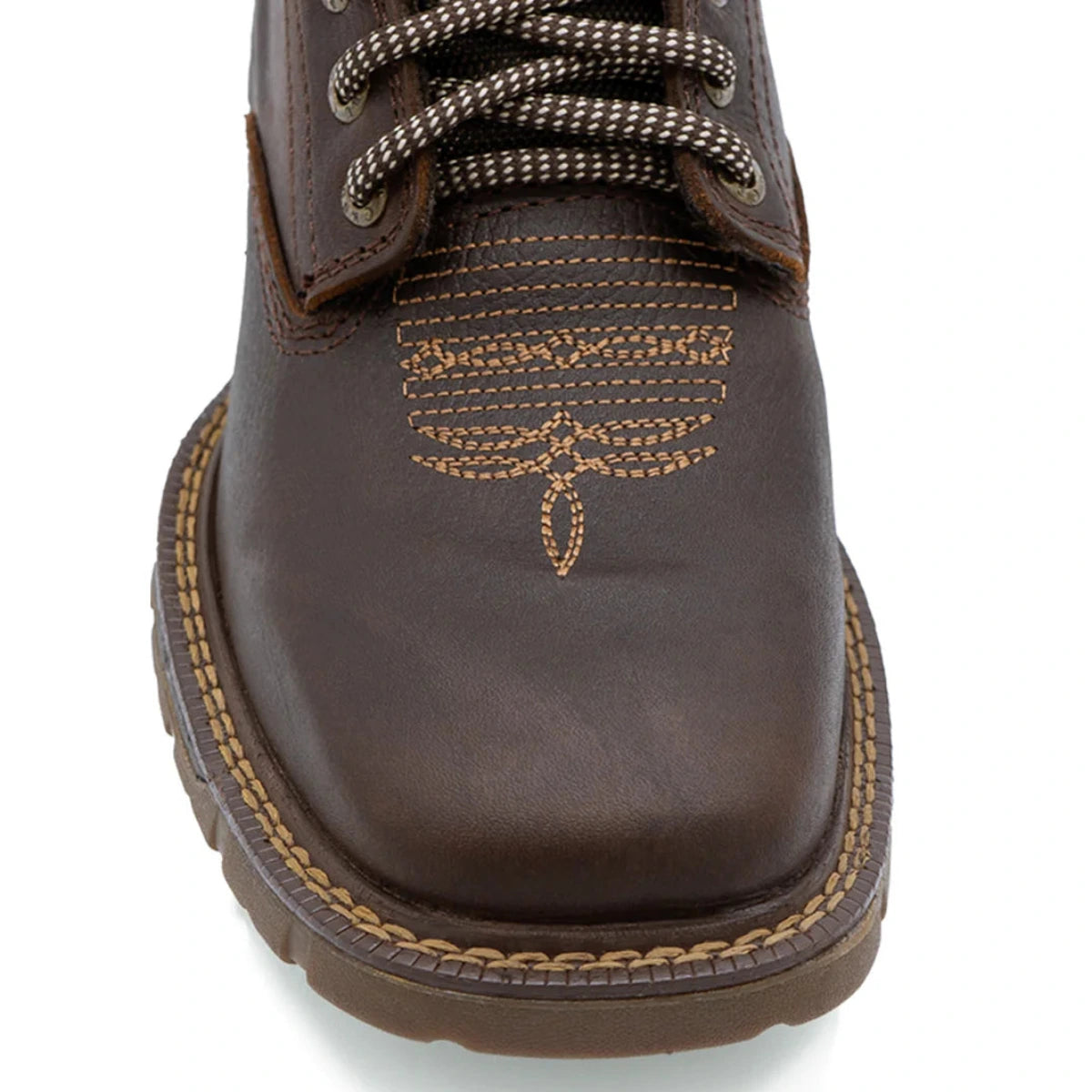Botas de trabajo Cebu Hawk con cordones y punta cuadrada - Punta blanda (marrón)