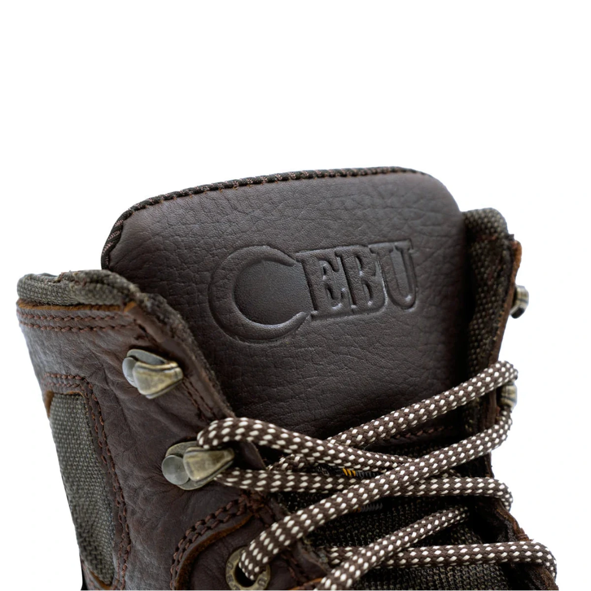 Botas de trabajo Cebu Hawk con cordones y punta cuadrada - Punta blanda (marrón)