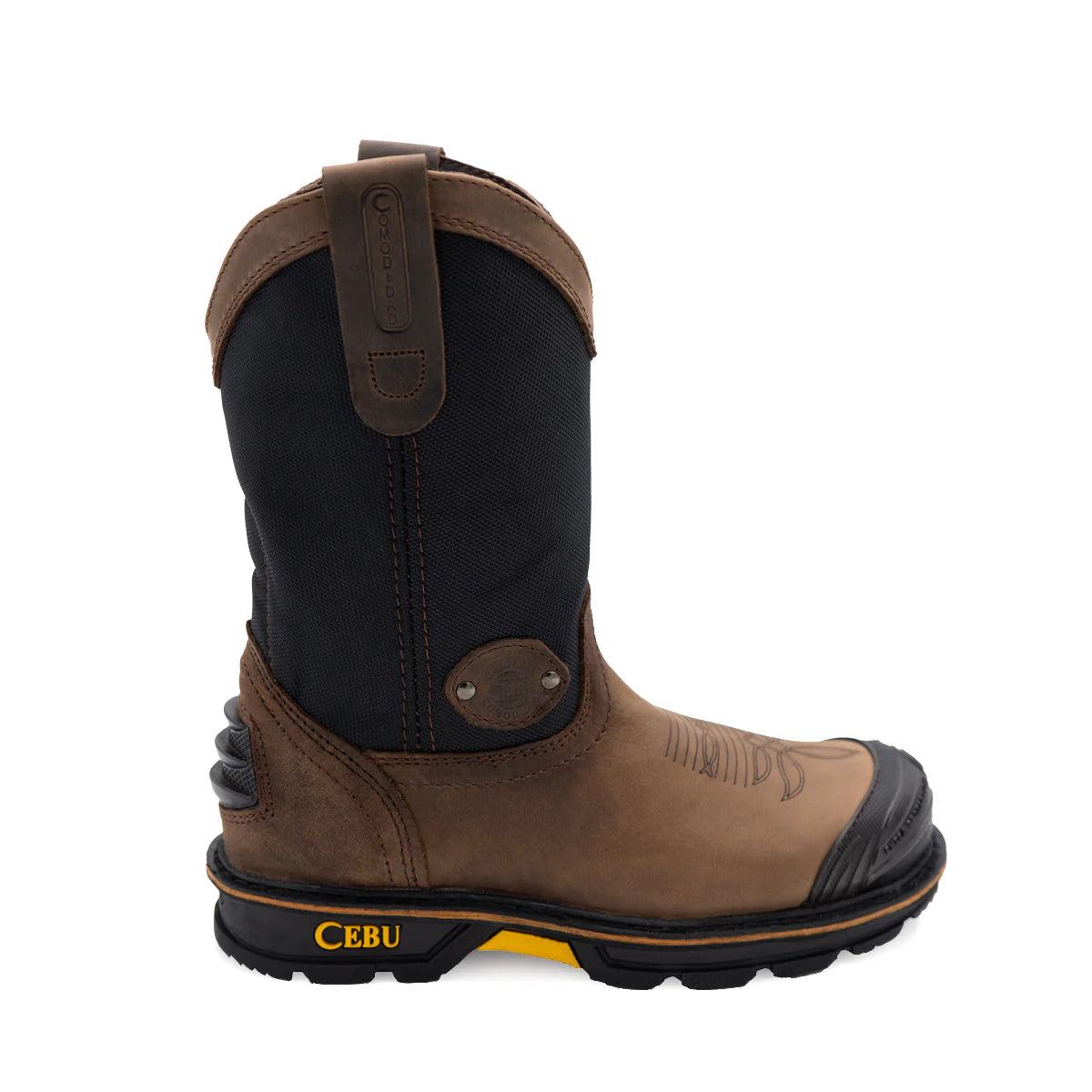 Cebu HL200 Heavy Duty Pull On 10" Work Boots - Steel Toe