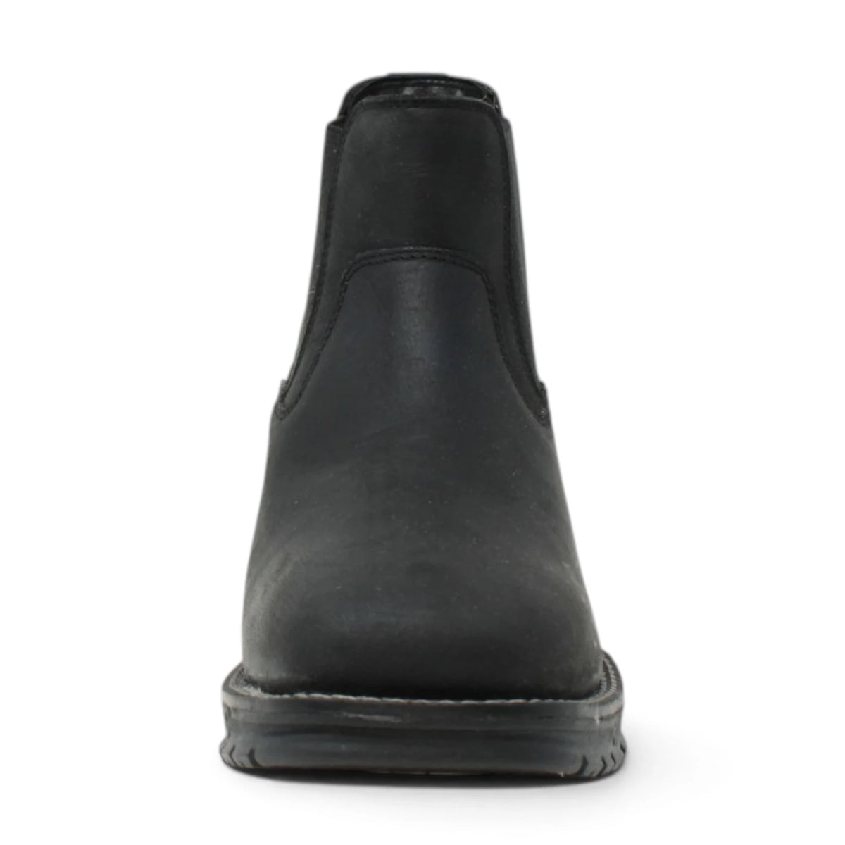 American West Men´s Genuine Leather Soft Toe Ankle Work Boot - Black - Front View