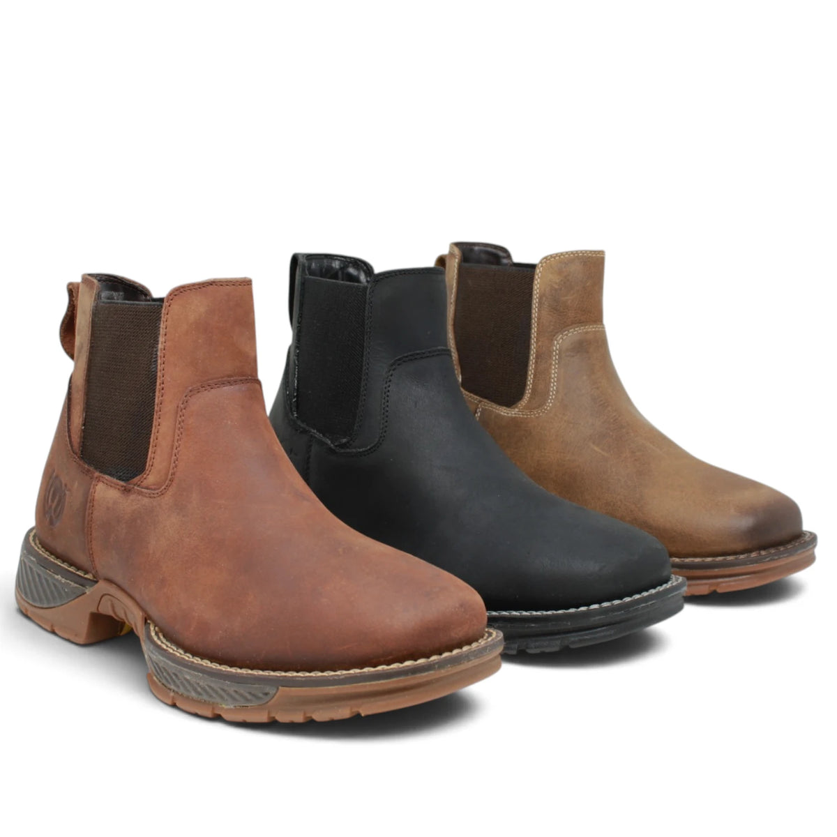 American West Men´s Genuine Leather Soft Toe Ankle Work Boot - Right Side View