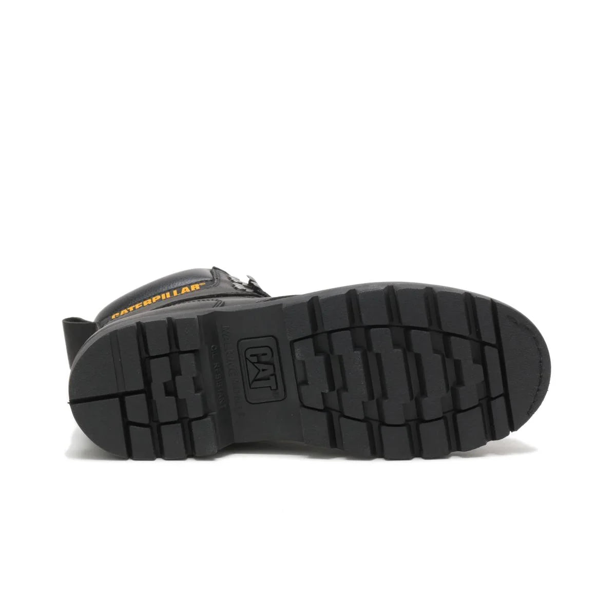 Men's Second Shift soft toe work boots in black by CAT sole