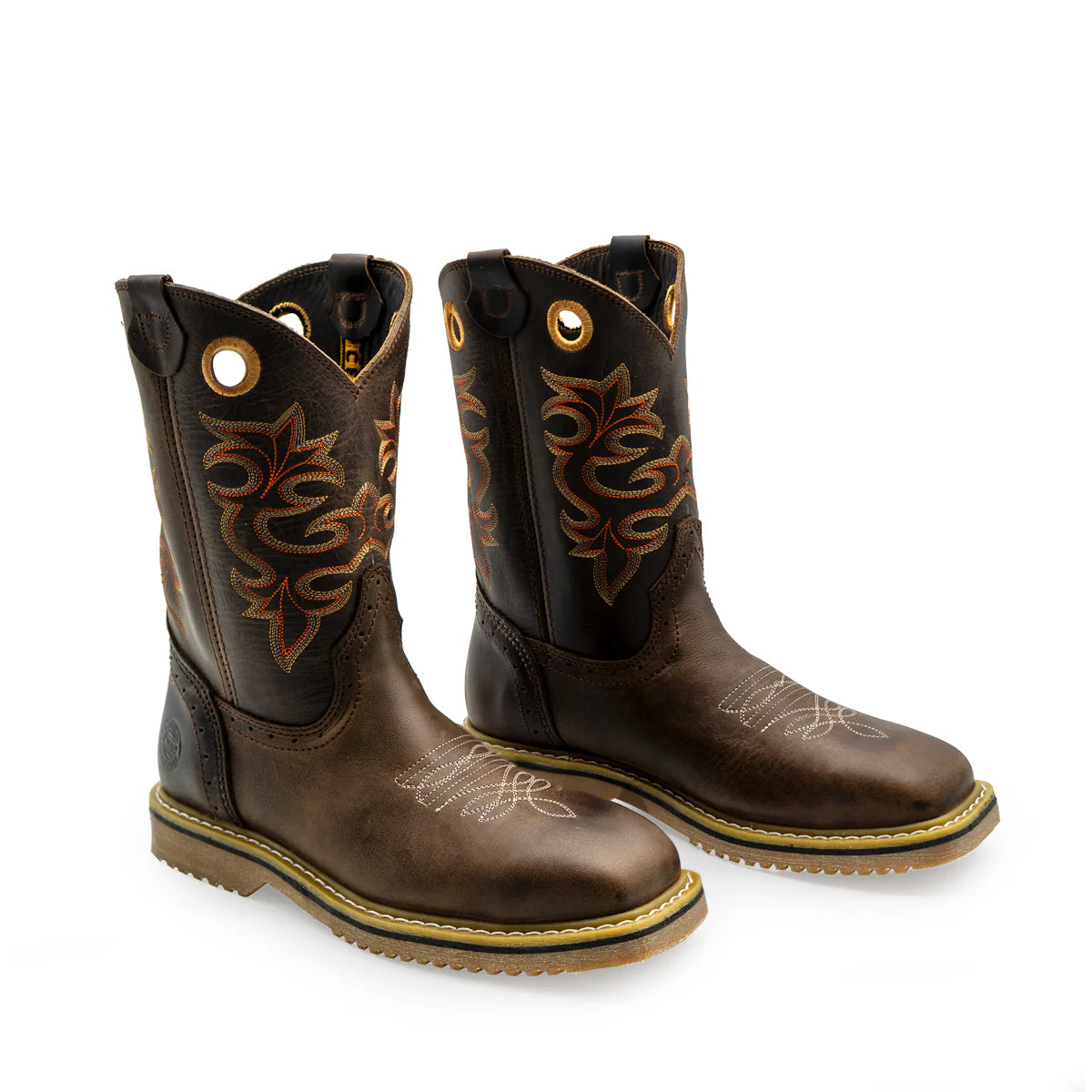 Cebu PR Rayas Wellington Pull On 10" Square Toe Work Boots - Steel Toe