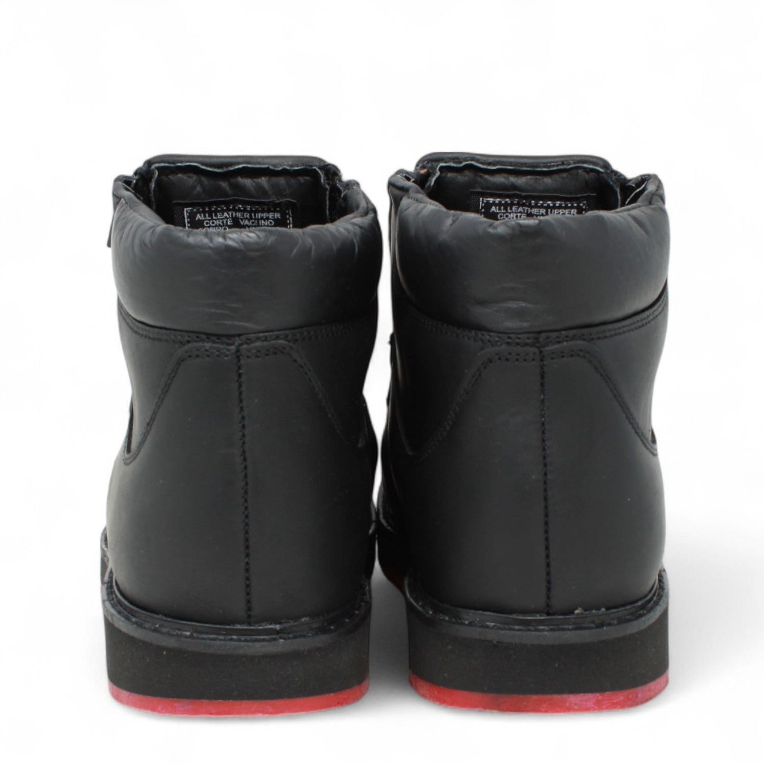 Men's petatillo square toe work shoes with double density sole in black by La Carreta back view
