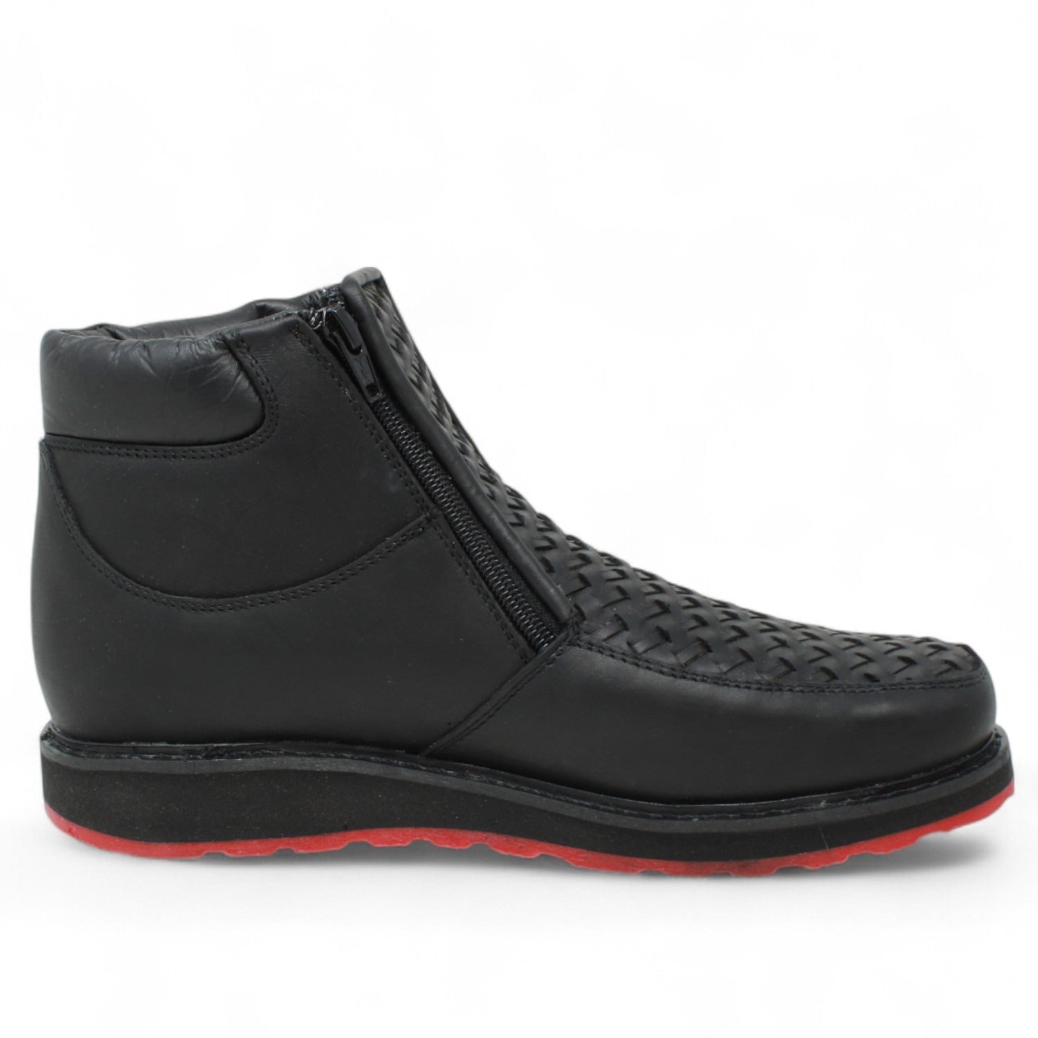 Men's petatillo square toe work shoes with double density sole in black by La Carreta right side view