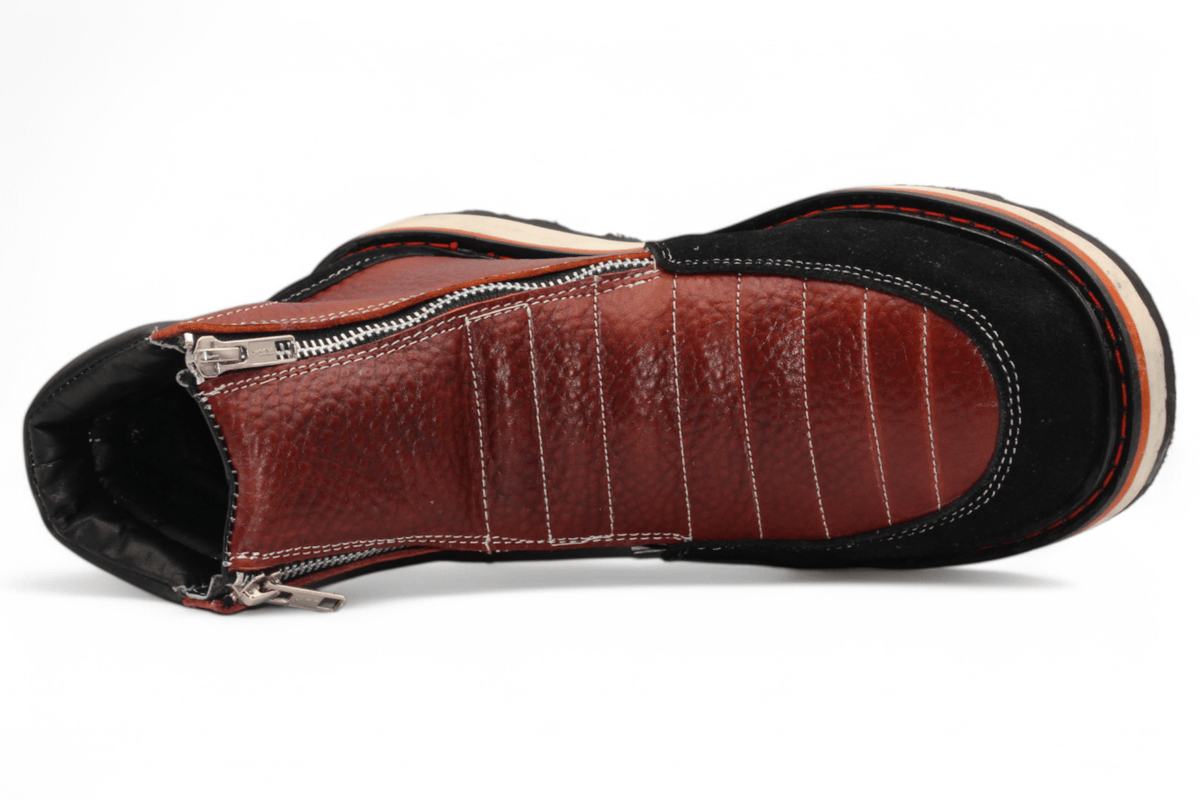 Hooch Boots Boots Men’s Genuine Leather Round Toe Work Shoes Shedron Color – Hooch Boots - Top View