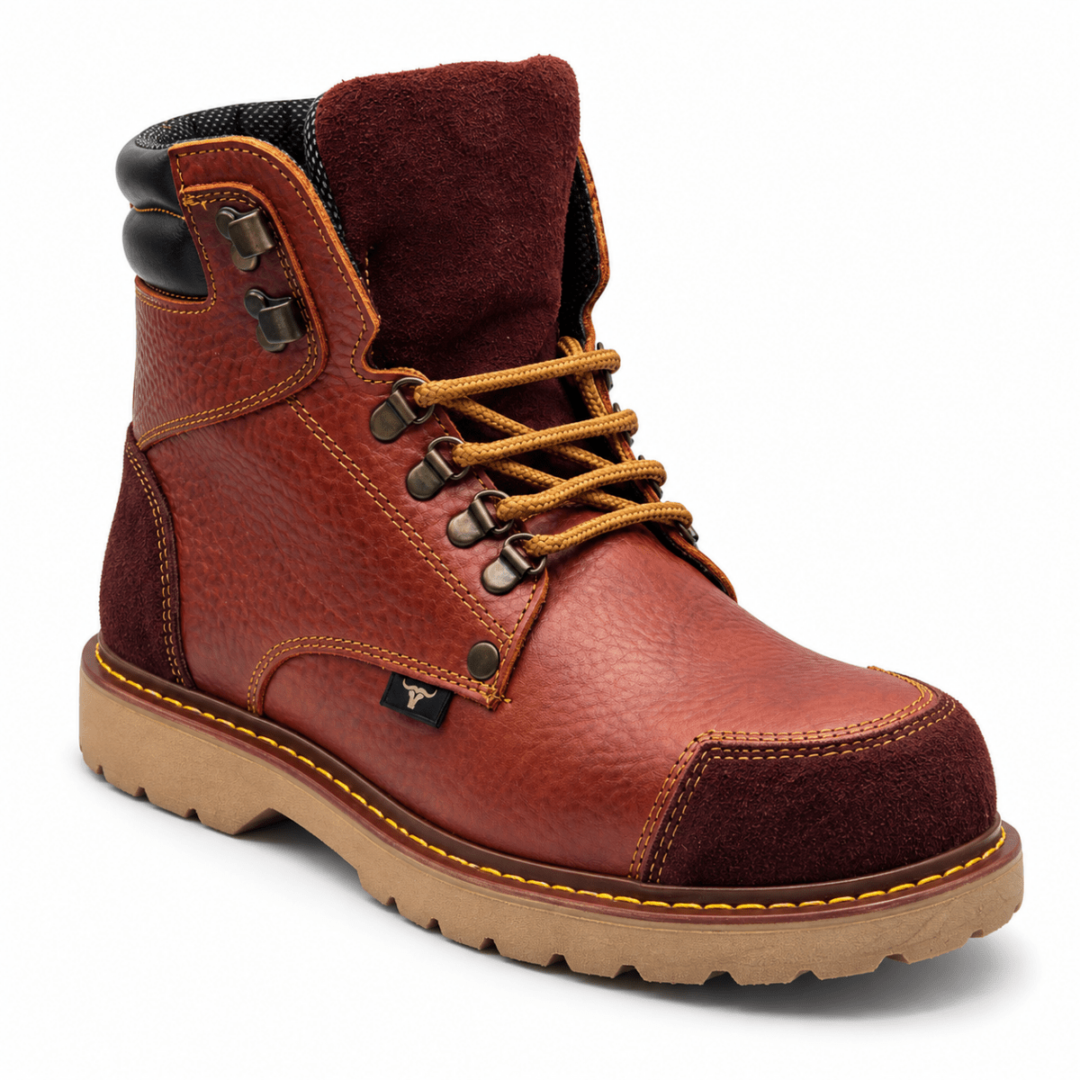Hooch Boots H70350 men's Shedron leather composite toe work boots angle view