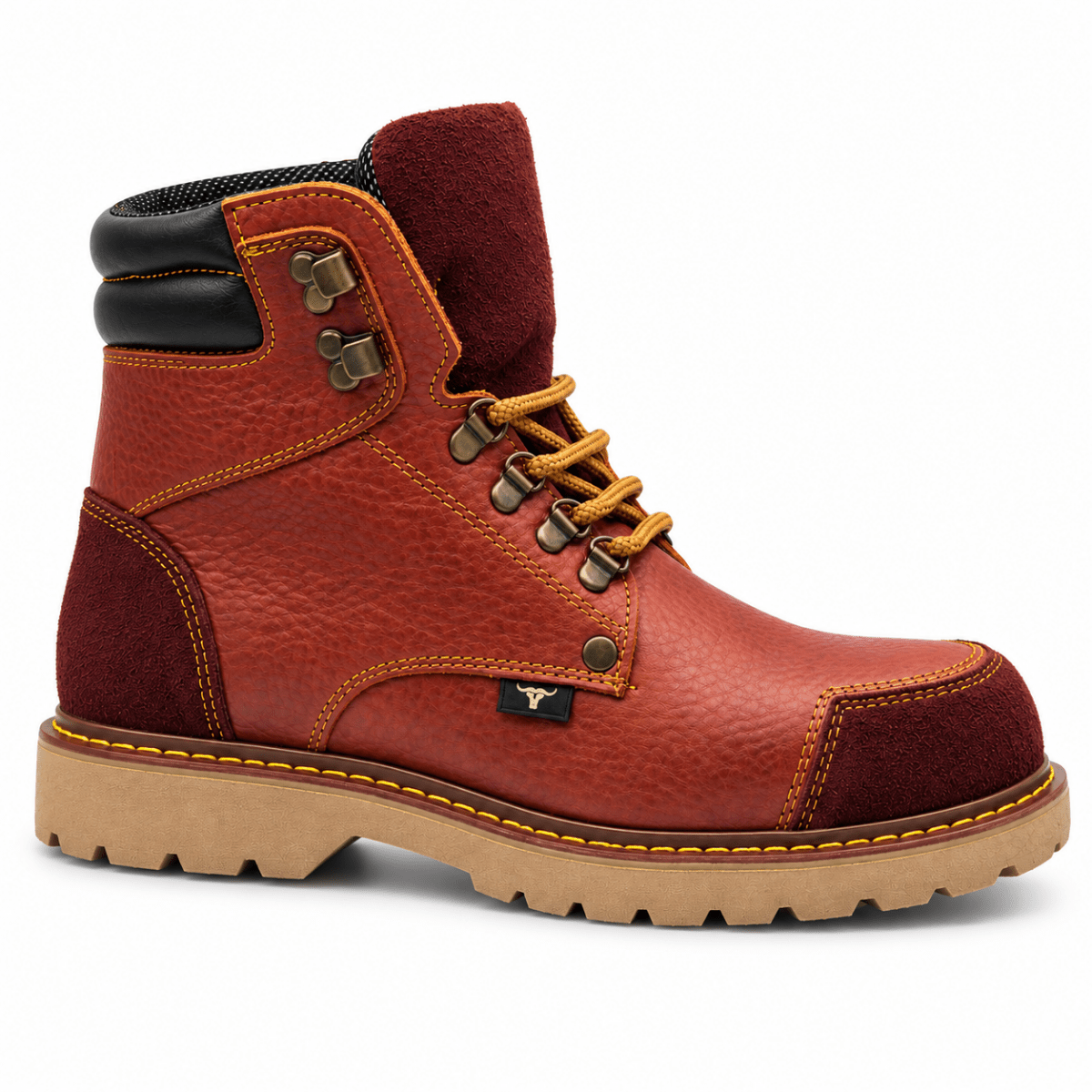 Hooch Boots H70350 men's Shedron leather composite toe work boots side view