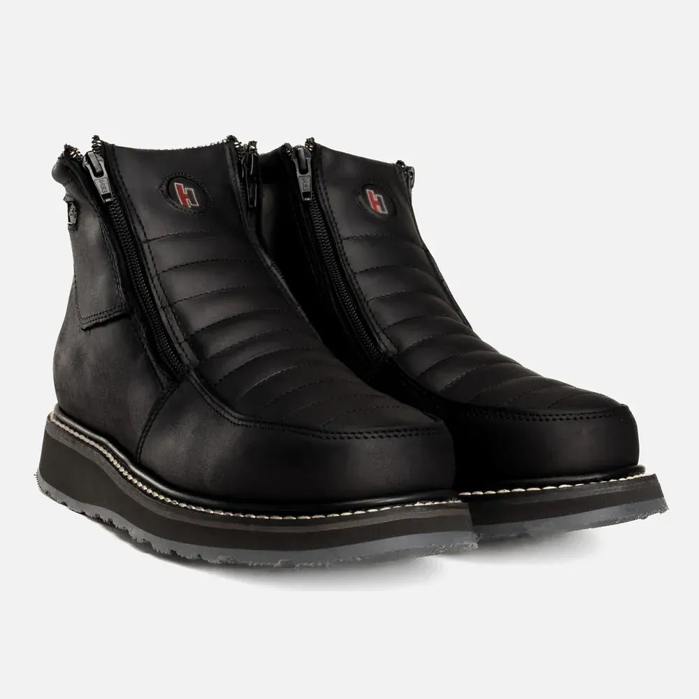 Joe Boots Boots Double Zipper Comfort Work Boot Black Color - Hammer Boots