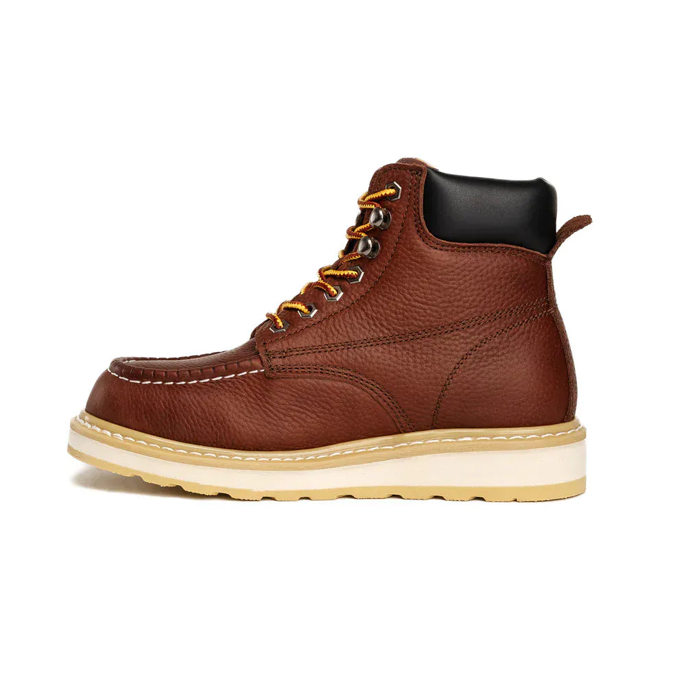 Hammer Men's Hunter Soft Moc Toe Work Boot - Brown - Left Side View