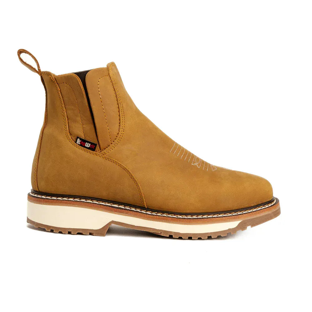 King Welt Men´s Arizona 6" Pull Up Lightweight Square Soft Toe Work Boots - Desert - Right Side View