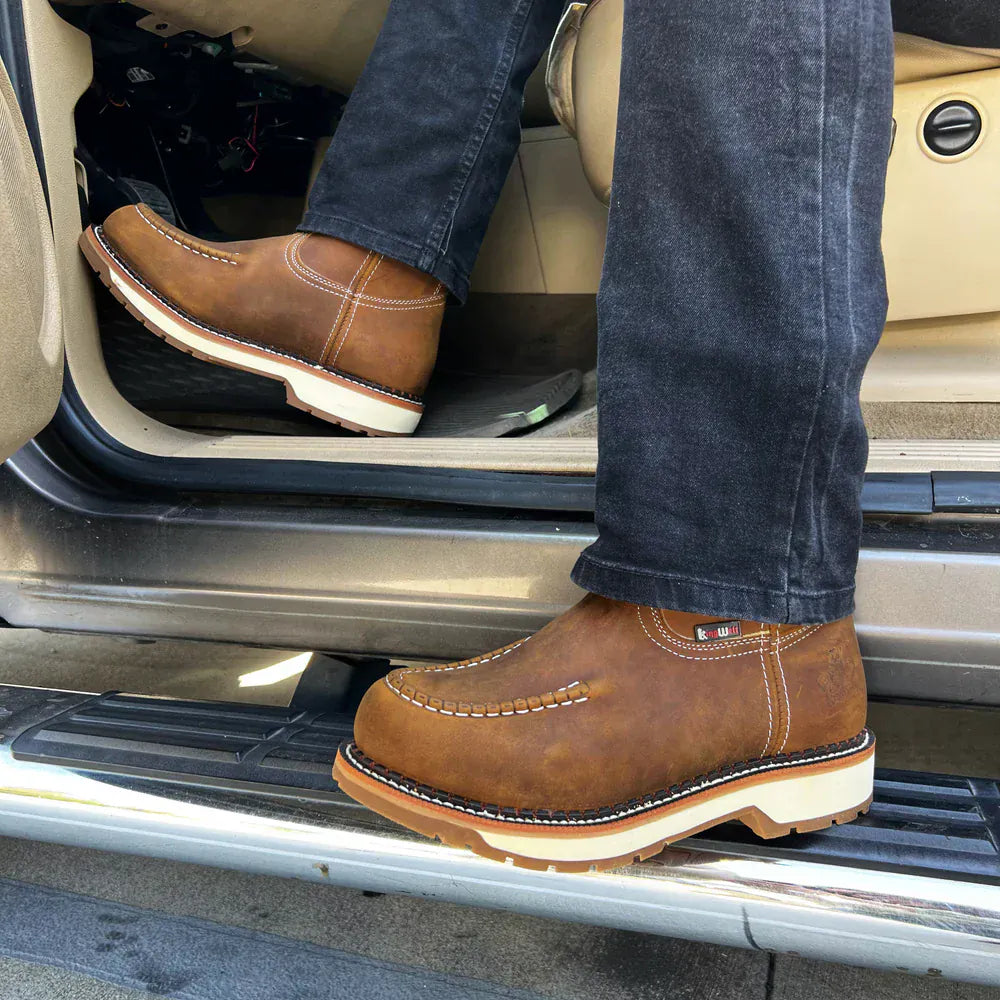 King Welt Men´s Lasso 11' Pull Up Lightweight Soft Moc Toe Work Boot - Brown Tobacco