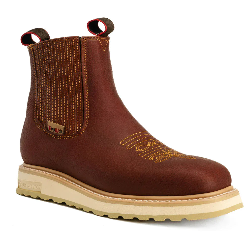 King Welt Boots Ultra Flex 6" Chelsea Work Boots Shedron Color - King Welt