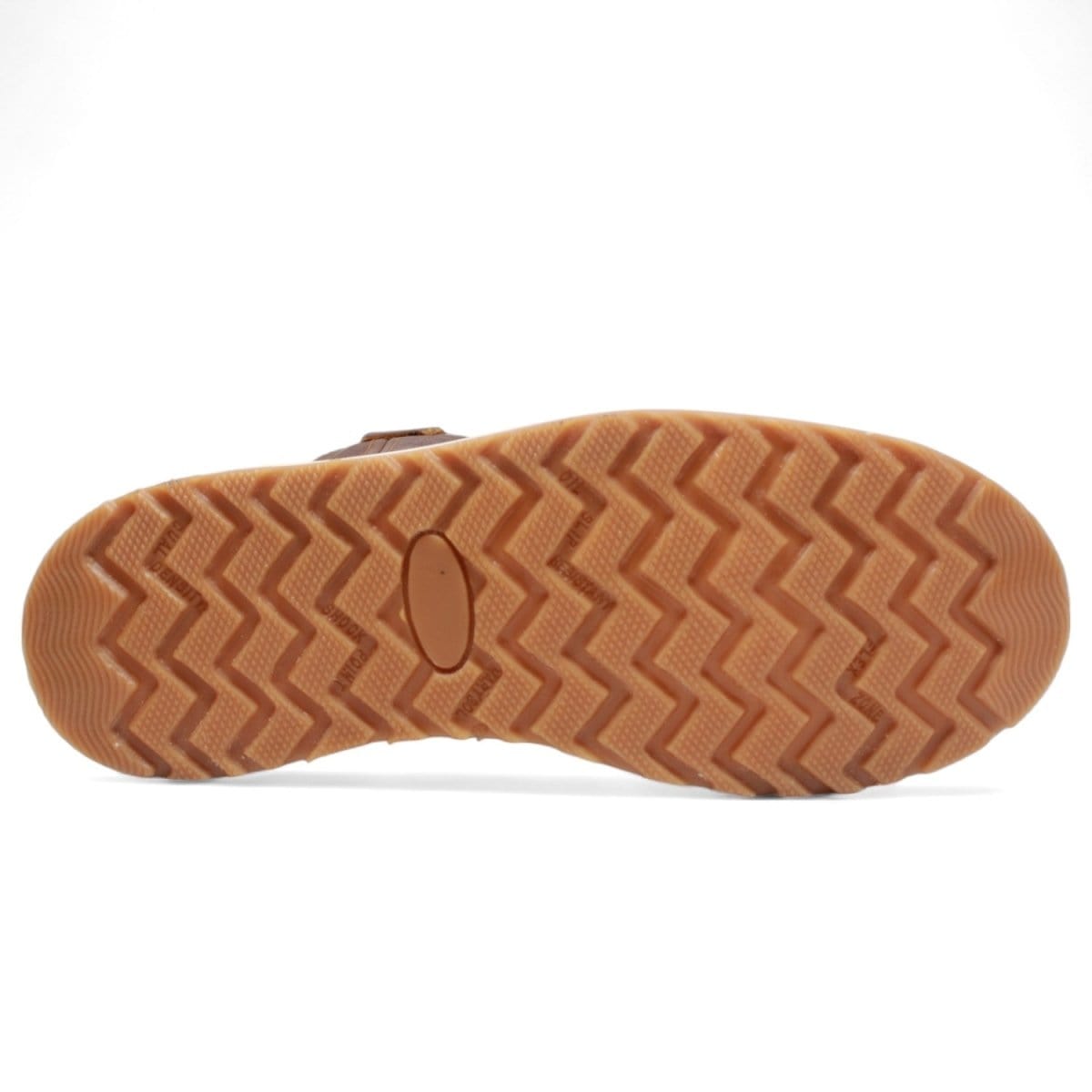 Men's double density work boots in brown by La Carreta sole view