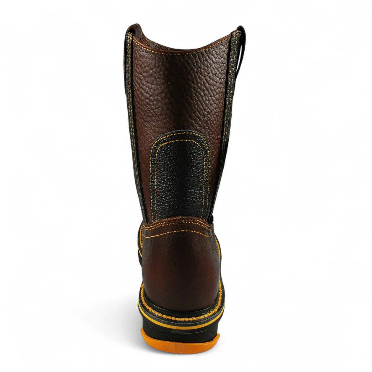 Establo Genuine Leather Track Sole Pull-On Work Boots - Soft Toe