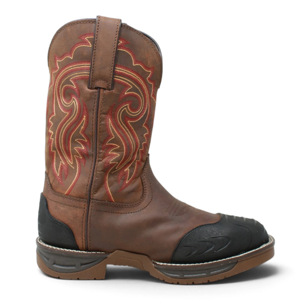 Acero Men´s Genuine Leather Square Toe Farmers Work Boot - Mid Brown - Right Side View