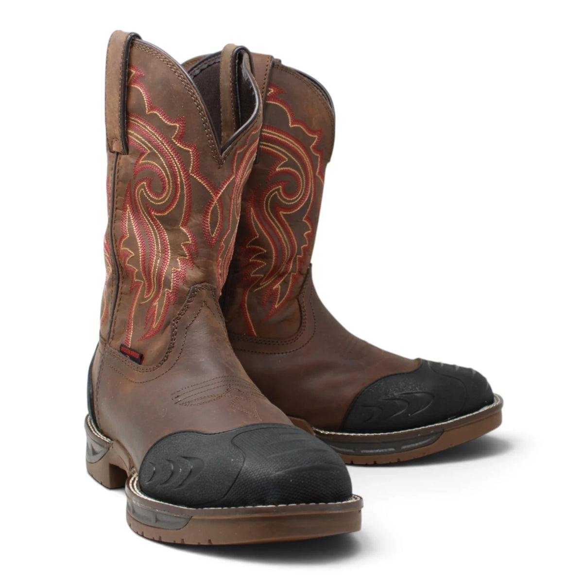 Acero Men´s Genuine Leather Square Toe Farmers Work Boot - Mid Brown - Pair Side View