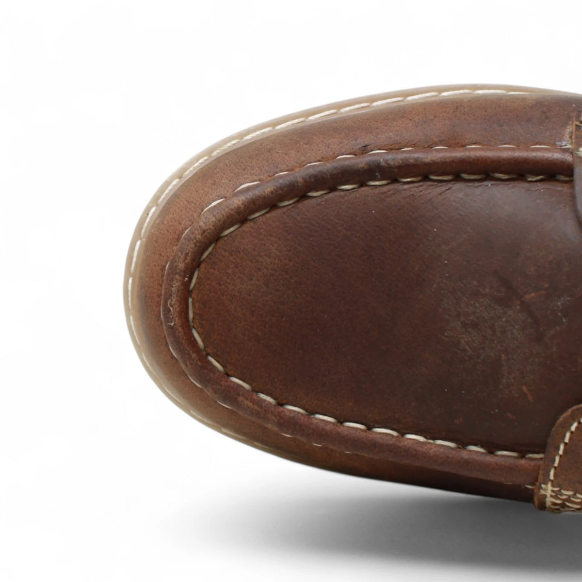 Acero Men´s Genuine Leather Moc Toe with Rhino Sole Work Boot - Horse Tan - Toe View