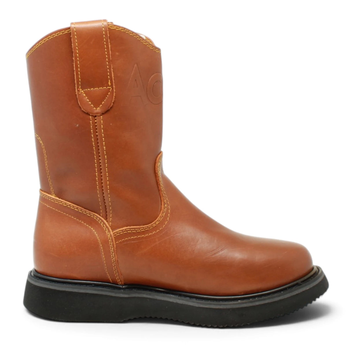Acero Men´s Genuine Leather Round Roper Toe Work Boot - Grasso Honey - Right Side View