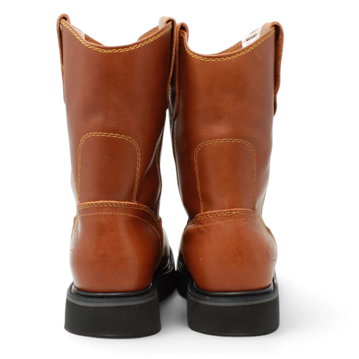 Acero Men´s Genuine Leather Round Roper Toe Work Boot - Grasso Honey - Pair Back View