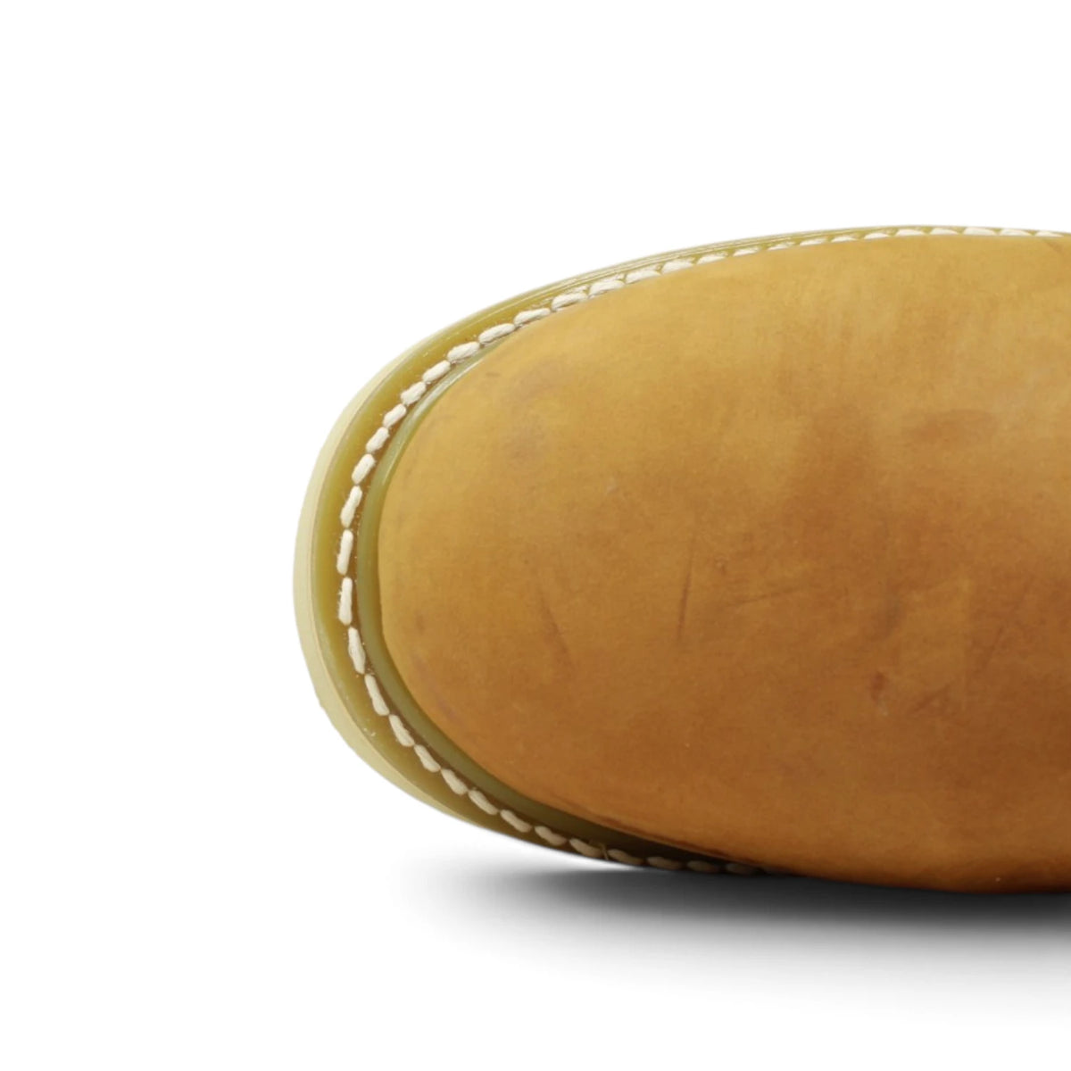 Acero Men´s Genuine Leather Round Roper Toe with Rhino Camel Sole Work Boot - Crazy Honey - Toe View
