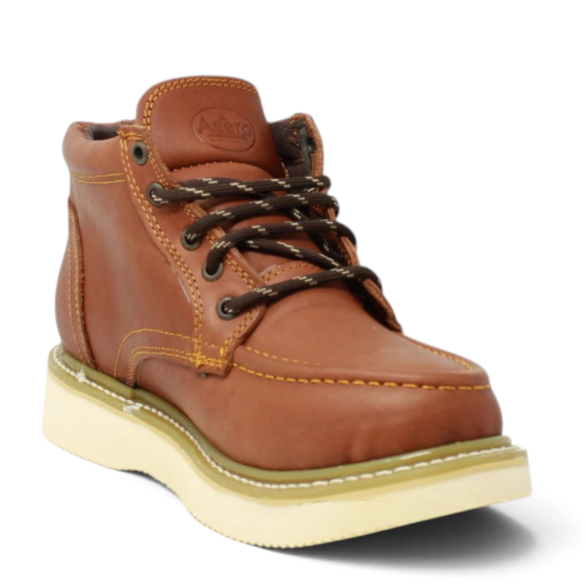 Acero Men´s Genuine Leather Moc Toe Borce Bordo Work Boot - Grasso Honey - Side View