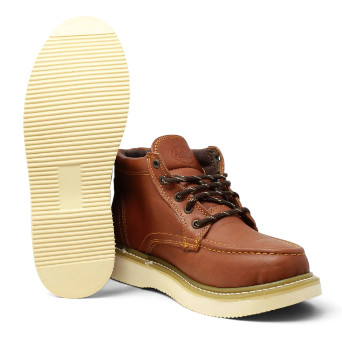 Acero Men´s Genuine Leather Moc Toe Borce Bordo Work Boot - Grasso Honey - Side/Sole View