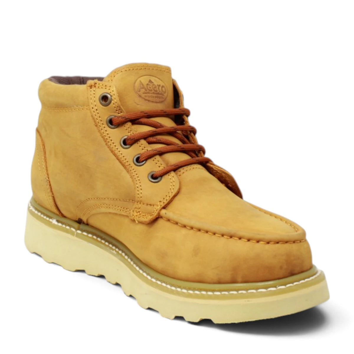 Acero Men´s Genuine Leather Moc Toe Borce Bordo Work Boot - Crazy Honey - Side View