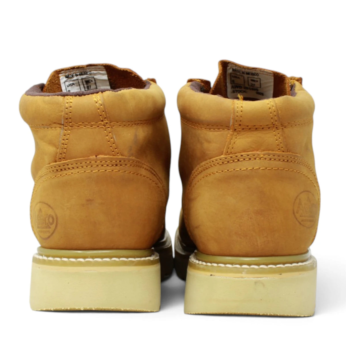 Acero Men´s Genuine Leather Moc Toe Borce Bordo Work Boot - Crazy Honey - Pair Back View