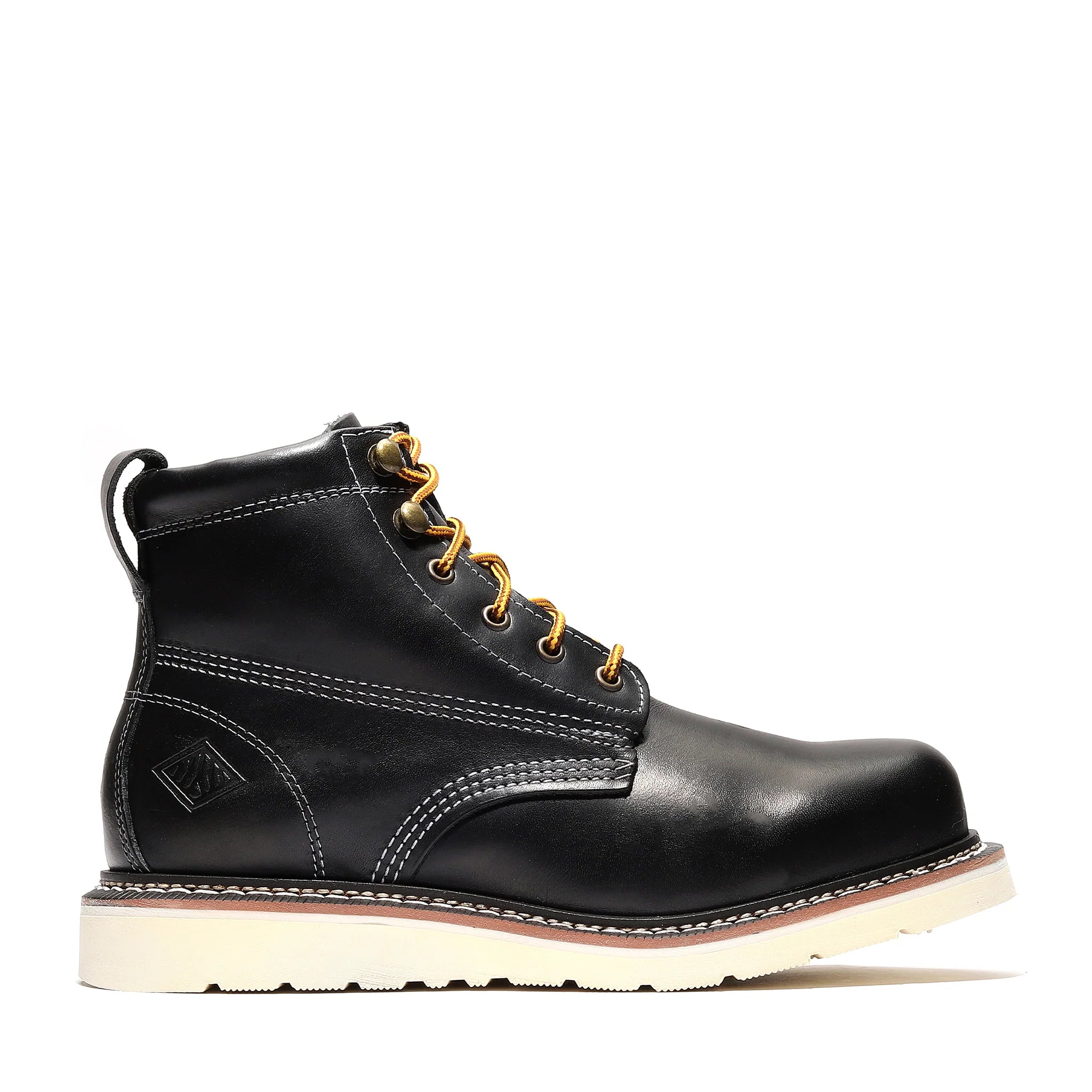 Bonanza Men´s Frontier Classic 6" Plain Toe Work Boots - Black - Right Side View