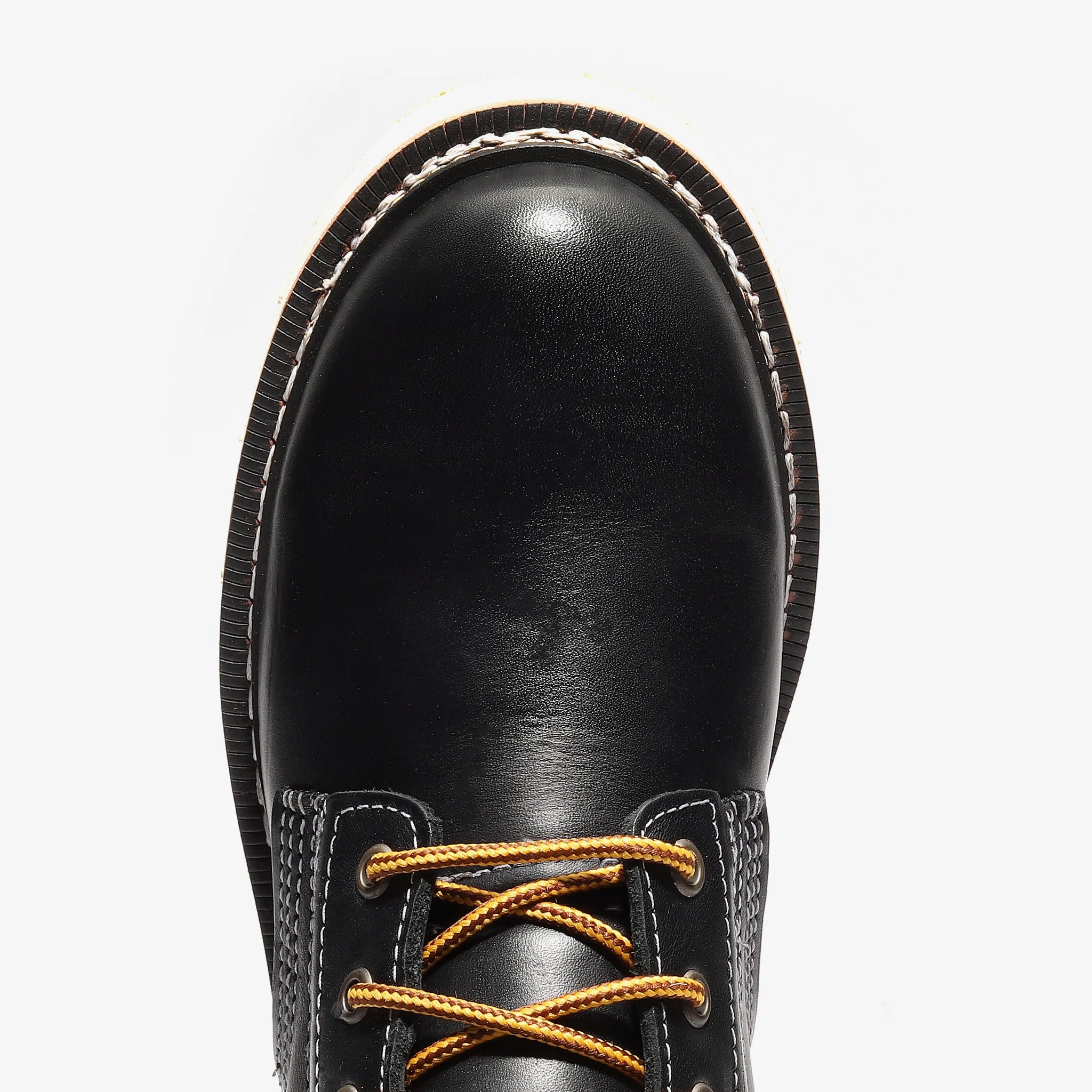Bonanza Men´s Frontier Classic 6" Plain Toe Work Boots - Black - Toe View