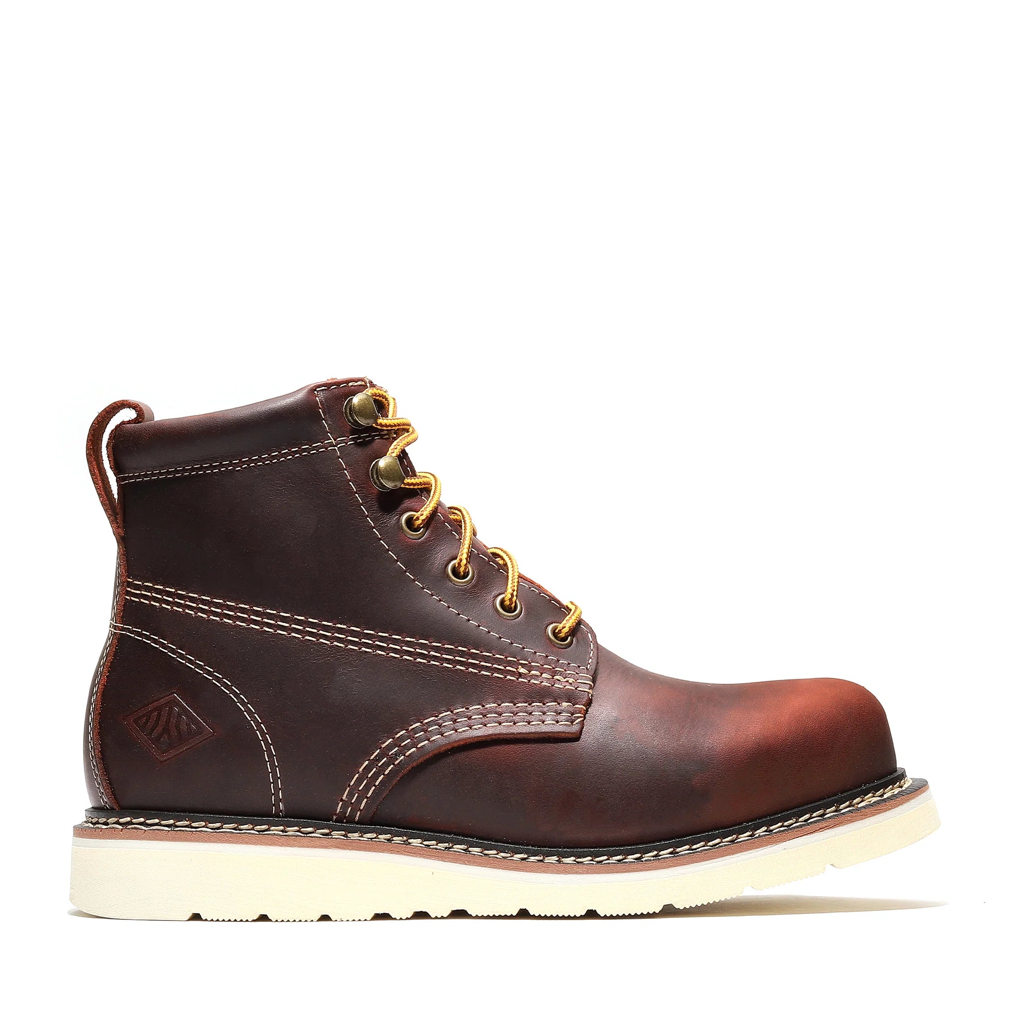 Bonanza Men´s Frontier Classic 6" Plain Toe Work Boots - Burgundy - Right Side View