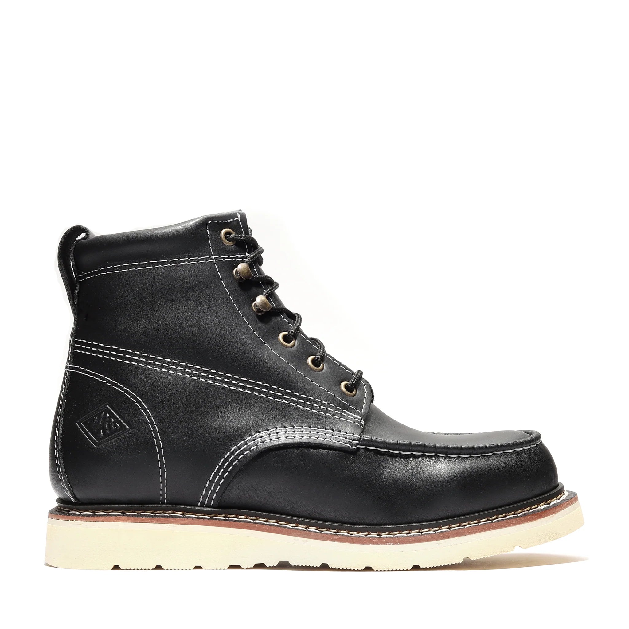 Bonanza Men´s Frontier Classic 6" Moc Toe Work Boots - Black - Right Side VIew