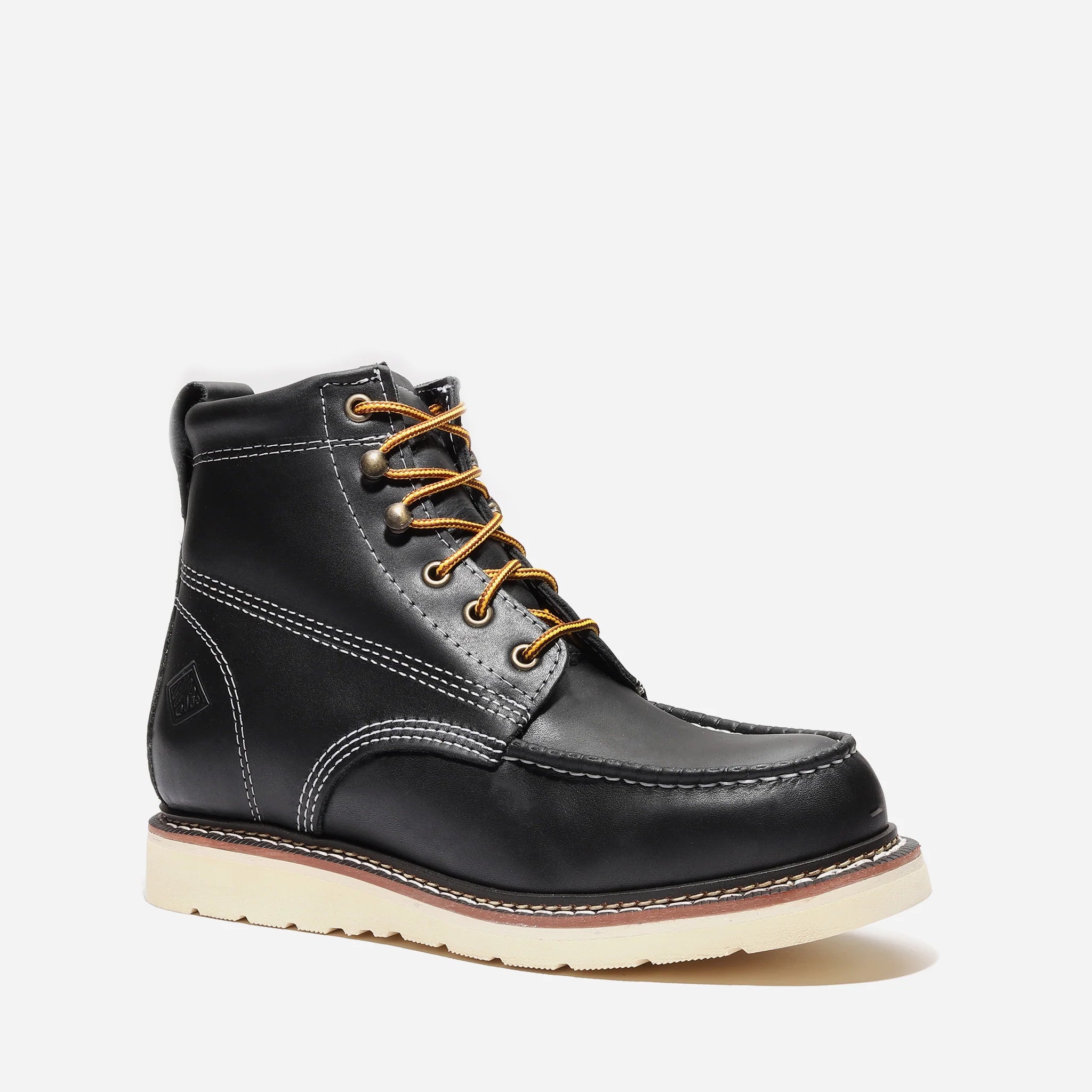 Bonanza Men´s Frontier Classic 6" Moc Toe Work Boots - Black - Side View