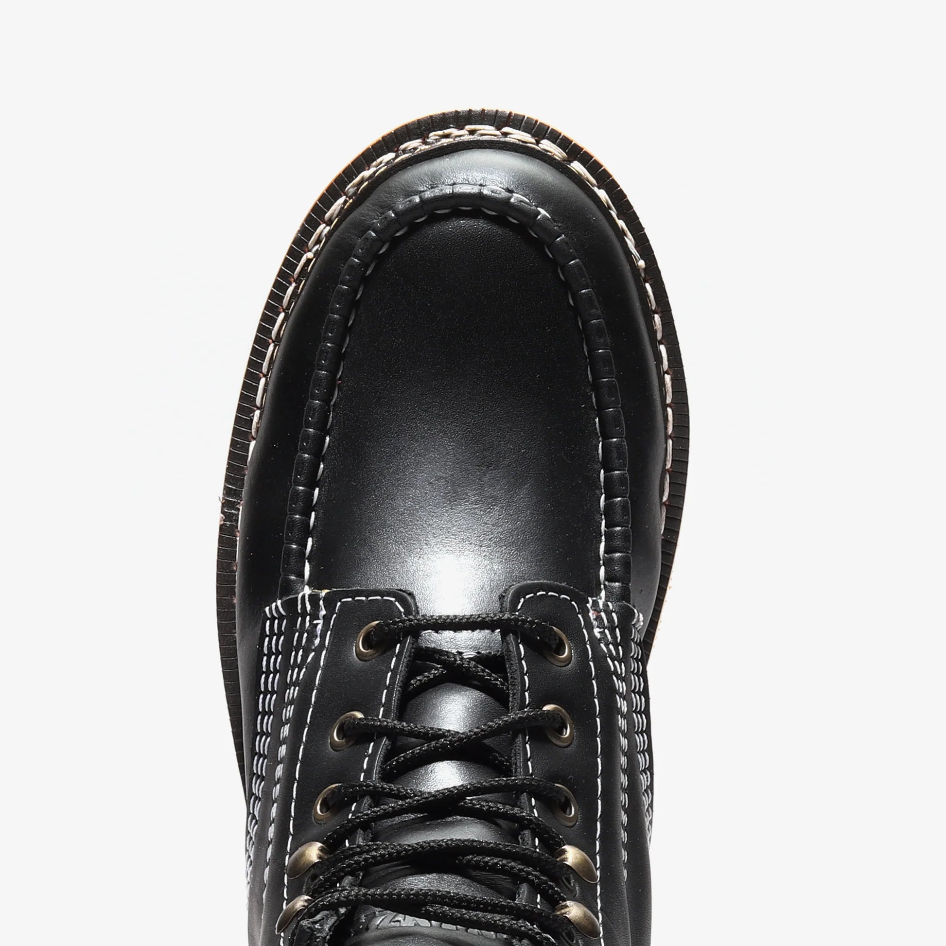 Bonanza Men´s Frontier Classic 6" Steel Moc Toe Work Boots - Jet Black - Toe View